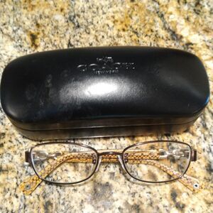 Coach HC 5054 Faina 9187 Eyeglasses Satin Brown Tortoise Gold 49-17-135 w/ Case